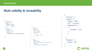 12
Introduction
Stub validity & reusability
 