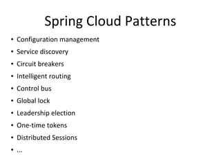 Spring cloud for microservices architecture | ODP