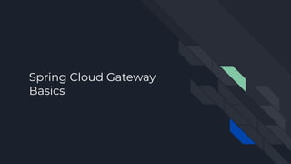Spring Cloud Gateway
Basics
 