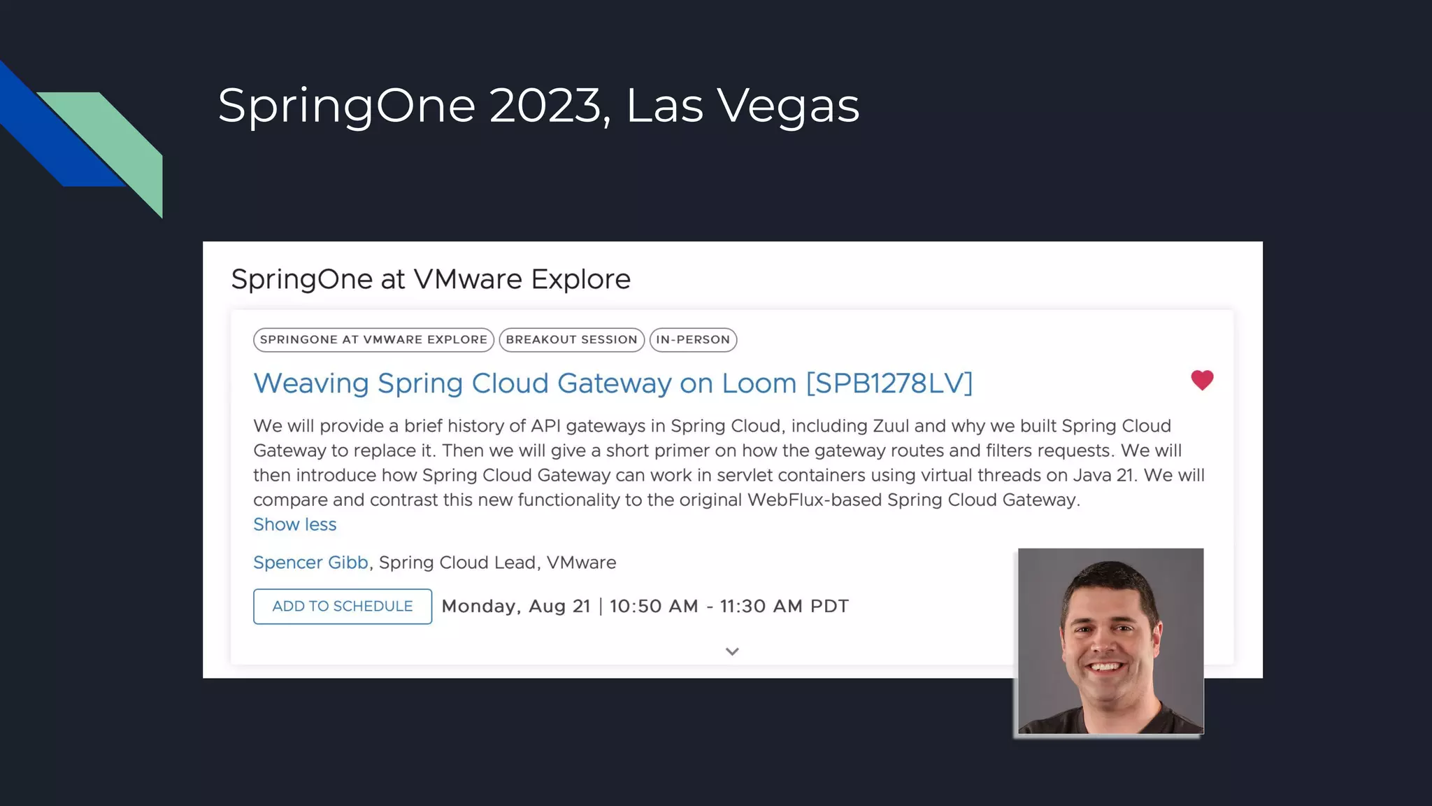 SpringOne 2023, Las Vegas
 
