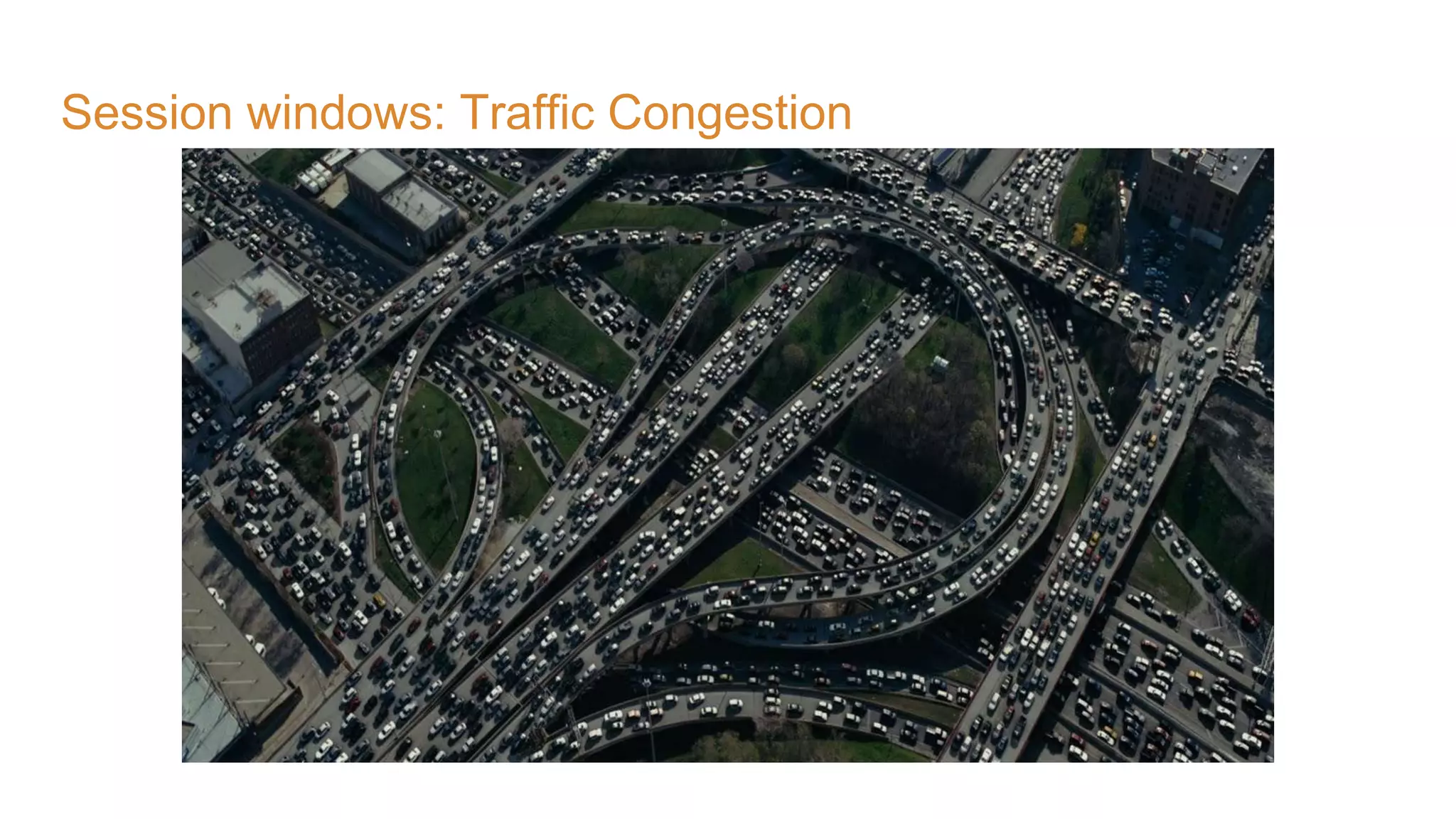Session windows: Traffic Congestion 