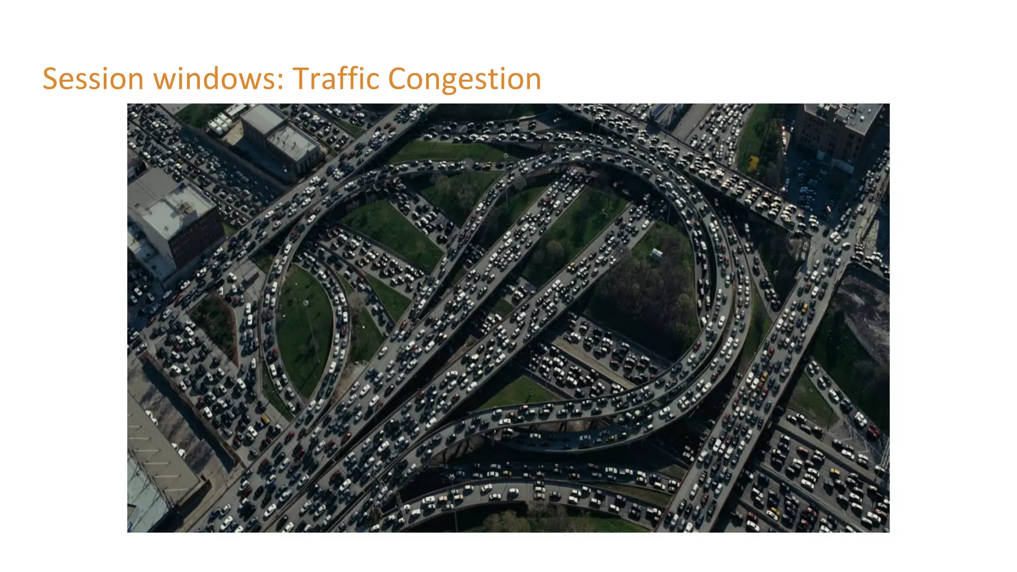 Session windows: Traffic Congestion
 