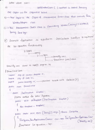 ' .In'tbe alaove cod e I
o)
Onf, O[pr crs rhe
b)-) 1l^6+ ohjetr ls $e
lrltndoo Adt'Prev
c1---+ ThiS Anonocmocrs
hti''$ S:rne loglc
..-'
Oddbindno[5pv 1 ) me,rbcrf i6 c4{0ed hc.rrng vz,
&rturo(nt V4Lo/e
Obje'f og &nonorrrncrr3 f,-nt'r c-1acf drc'f exren;" %t
'-
caEs. J
Jnrrx c-loss is 6vortidd;nf
NinaooGosrotlh)
rncrboo
'J
.J
'J
trd,CoLtbacr' J:rtcr8c'ce to'ok*t
Af,Pr
)
aro.g  tlr"*a, Etccp{ortoI'
c*x= tt€-otc F.-ft*-Xt 'Av&^t*^w7
(ht cro'.torr)'
'--
O Excrmple A1p1ica'Bcn 6n ioF"eax-rn
the tat olxrc"tlo'n 4-rncnt.no-l;rg '
r;nws
*-, spno?
? Oemocfu . r.n t
ft mocri(n-t ia,ro l' Oa-rx
Dorc C Pg . xrnt gc.me as a0dD grneco" 5t
ll D"-uCtit'rt'&vo
i ro frn r otg' Sg' cort-rcx r ' &tf Po{t " * l
irorrI't Oq' SP'iodi " )r j
imPffi idvox-nc(mlo3 ' +) --'-"-4ProlnJodt tocrtt- trrirh C"t/Lllc&t-L|t
PrrU:c oosS DerooCticni-
{
,stnhic JnatTe-plare lrsnpLa-k "'
ItSert'n nltkrl 4* ett* nt
'
Wbt;c uo'U siTexnpla'te(JnoiTemptare
tt-plqtt)
{ *r'Kmplarre = ttsn]'re)
&
 