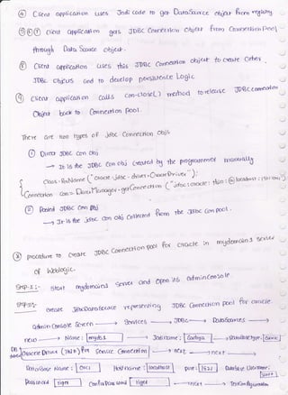 @ C[er,r oppti c&-hio Lrsec Ondl code to ge+ Darc.Sorrcc offil ko" 'frkh5
@(!O Cr;cnf &ppl)cadoo ger3 SDBC Conrfr,tlcro Ohjear P'ort CcDrDe4i<,r,poct -
ftmcrgh Darz. Satc o$e.!-'
@ C[an] opplicc,$on crles *,;a trDBc cenoel]icm
ohiot fa c.a'le orberr
f,DBc crhPtrs ond fo deur'Lap Der(gstenLe
l-'ogc
ocIeflfcrppliccL"Ho.ncajls6a5r1'coseL)rreilnocltorelec'seUD8cc6onesil.J.n
Chf* bc.dc ro Conne*tcrn Pool '
Thew are fcDo rufze oP idbc Ccmrrtficto ohi6
O D,rot JDBC ccm obi
u tv]5 $e JDOC 6on ob'j Lle$<a h tht progrcrmmg mcnucdld
( Cta" ' fuName ( otcore 'iauc ' d"iwr " Or6'le >"i'/€'{ "
)
j
1 - * {).,x1flcrno. et.g:tCa,'..cn..
j",r-ti"ooe: tttn : @toct.lrurt'l5rt;crt.-')'r
L( On ne*tort U:x "' uztt"t
hoted oOgc cdn 9bj
---i f,-t-i6 $e Jdbc Gtn obj Cofreted
Sra- $" &bc Corr Poot '
?L,{ O'iGc-le rogdornc,'nl terw
and OFn
'rr5 erdrnioCctt'so
le '
$Kp4r"-
Qdroir' Ctnsoe &'(eo ----> Sefldces JDEc----------+ kua6atv<es )
p4r6 __-----,a Name ; rngdsl Jndtmme t @-- -2ltriaBc.setype ;lo*.€l-
HrFo*.* Ott*^ tru tl g* se,rurc Conoeltl
^f ----n ncxt ) pax t
--DatcoBose Naroe-: FZa ft*toarne ,ltoc.'rnofl por,[6tll A*avte Utu'nrme;
[GrF 
TotG"69wcrlo^
@ Ptocedt.'" to
cf hkutq
A:L Statt ro6dr"'c"nr tsr'o(
Cteorc JDBC GenneaFcrr)
$ol
ic"
ft.sroord FrAf CunPcrQcrs kle,e ----r Dfut *--5
 