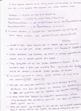 ?*p^.d5r.*,-.'*5.tt<,,
-
51,.s
P"tpr"a$tz*emenr og to u{e ib'
15) ,-oY exqmpl€ opplicdfid'o on spm,xDno
'^- '--+ lnorder fo maLe oertcrin Bcratnes's Logic as Teuscrbte
103,c ux Cc(q urrk coirb pLl56L fttoaedatre6
c'od
-'. PtlSgL flrDc€dqh€ and tr(ocJrc'ns are rlisiule 'in
rnodulc c,nd ln mutFple rrrdulee op a prqiecr'
|I)e nted fD f6ke c Jav( ClasS e^ed
.---4 Usi",3 frr"ng JDac @e &D ccrll Pugo'u lrnrccdrrre
Ct{ F<rr'Jrcro
fcnd,lo3 -fioa Or5's?'jduc'ohjcot' e*tPffi
iP Cafain (rrsisK'1i of)e'aLkloos
Oab$ then toe Caq ]mp)crnen t
possiSl€ coirl &e r*thado of- ra 6tTcrpla
coirb 66tttbacr iDrctP6L6 g''p€rt '
ar( not dltcsl
X
ihcse og,ra,rlon6
Ro,r l"hppex
->
-Io
Poc€r5 one reccrrd oP rbe l?esut r5et oU
RerrLrfuE ohacr^ --> ib P.ce^E *e rnutHple recerrde oF Pes'rt set ohj
P."pr.aSr.."r.*.rutCrc.tar
-_-
Biu€6
&ro ohic* f0 c.reolc and c.ee idbc P"q-"ea6rt*t-t'*o$
cind coe use ex€cr.*ec) to c@ot rh,e PLlsst fmrc<&Ye to) fi'ncnon '
'- @ p" exarnple c,pplicc"ttcro ao (or-{-rrrg pl-fsor- proced"e 4 o't(!t-t" DB 61(o
"€ee'{ Pofe rrro;
@AO A-feoso: @
)-o1c A're
---? ro da,elop Ohrts b.sed ft-tq6Qie slto ;n'lepc#e'rt
Lring soll6uedcs then Loe ne€d fo mcnlccoi/,.r
fBaAoS, 16P lin k ond €-re ' ' '
plcrtD g65c and 5pY,ng ;Fbc
39rt- Ouevies c,n d *rse
So, W rhese PcrrsisKoce
:-r 6pnng ORn wrlule d
ku<'t cn exi6tinl oPr4
crs not 3491t its ocon OPn slto'
slrrr C.nJ lir^PliFic5 1te Prccer 4
yeqlsrc4e Logic oirt Ye &udzed
g6L @uet're) e",<- DoraBcse sJL"
LzEi <t
t"-Jt l- ^*-'"n
?M+H6'
flD6tffn
(e Lo'd;' torl''a^f
orrn sltos lirc ++&'n'*t*
'
fiar its Pro^ride
fSose Setact ofxnaHcrnS ond uJa{uDt (0lr-6
of?ticc*tctn ''fj '+
*' Prgt rrds QD
* @
l{loe lror}
togrc ond- cenhc"{-jzed
R ncrong oP D'ruB*es)
rnuttiPle oPPl'' collooS oPc
p," *,rs
!6 usln5
lelrnAenr E'*<
Lca<MnX urt rd opr',t slot'
 