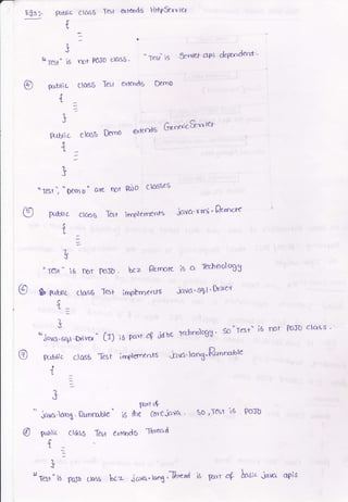 a------r
' 83.:- Publit cl&s$ Test erKnd6 Flt*?Sctr lef
7,
* orr"
]* rcr PoJo dctsb ' "'tesi' is Scrvler a+i degr'dent '
G) fru.b'lit clcrss Tesl erttods l>mo
0
1.
=
1
*u. clc155 Demo ext(rdg Gprcoic$.nttt
e
1
:
-Y
,'Test,, *
Dern o " ore not Pio CUsteS
Pujotl c clctS6 Test implerrer,rs Java'r rDi ' Qerootf I
5
L
.)
e
"rest" i5 rror PeYo. bcz Rernotc is a tclnologS
@ S Flbtrc clas6 Jest irnpLrocnrs jnva's4'l 'Dtue'r
{_
3
"Joua.r.yr.r--*o' [r; is p..,tt oljdut ta-brn1og1 ' so"Test" io mr P0J0 clas6 '
@ Rr-bl'fc clost -iLst iropleroe'ts .tnna'lot'6'Rtnoabte
t_2
=
3
patrt c(
" jo',o,on5. Qlnrnble' i,5 fie Coreisva ' so,Tfsf i6 PoJb
@ pu,blic cldss Tes+ e.r6Dd6
-IbreaA
u=
t
l
ilTest'i5
patb class bc-z java'laq'l6t"oa is pcrr 4 bs;'java opls
 