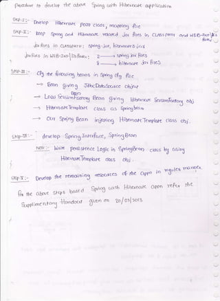 Pro€cdrrr-e
6icP-r:-
jnPo'-
ftvelup
keeP
jo, 8r.s
l-l,bc.rnte
-/
hJE6__r^)rh.$
6,a.^) _
tn de.tttop tbe abow $;ng crltb l-hbetoc,t< erf el.':co6*
Spnng aod
in c$s6p4ru : 6prin6. jar, bibc'cnre a..ic.y
dg$-r^,F lib Brac.r: ?----------) sprrng ,hr ftres
' t'-------e hi*'o..,'. .ht &lcs
rroa-o class) rooPPiDS €.le
fhbcroorc y€laJcd .t'av ftfeS in CMss pArq orrd
CPg *re #'rro.o;t,3 bcaos in Spng cfo
-> Beao givrn g filbchrc.Soc.rce
-, Locrt &rs,t"lH*j ra...., flvin3 l-$berrr*e Eessronfr,ar<,g o&.r
--J fHberno"reTernplore class as Springka.b
our Spring $can iqlttng l-hhrnorelernplorc ctass o -
Epnn g Inrcr$.ce, SPnng Eeon
f€r6i5Knce l-ogic ir, 6p"ng&oo crass $ ersrng
ll'tcrmrcJe'Dtlc.* ciass o[i
& rt',e OfPo in v6ulcx Yr&nbet'
bfeP-m:-
Jar Eres in
Srpry'-- deve lop
NOTc :- Nrirc
i
B't c
ObJe4
6rc?;[:- Deve]op the renrro'rnirrS'resocrrc€s
Ro tna crbow st-t?6 base d Spnng u:rrlr Hik"nc*c olPh
E-rpplime rLtc't 4tt'ndocrf AiLLr'
6n eo/ oal zort
rePus lbe
 