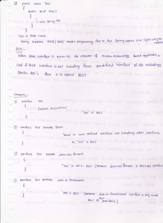 @ pubrtc r]ass Test
J
L
V..btit uoid ror()
t_I uses sFioS APt
3
7
r{
J
Test i5 ?oJo clctSs.
__ Sphog &rpp.rr6 PoJo / poJI
Pol:-
rrrrlcl prDgrarnln d,,e to rtus 6pnnXrr?P,,5 are lighrffl#"
l.lhq &dq innrft{ce i5 fab<n as tl,e reaatre of Cerain kdtnoloS, h.sed oppttceft6,
.,..., 61pe"'tlc- Aflrrs tA.^ ir l5 cattecl @rr
ElcroolPq ' -
0 innn fo< c '[est
1.
/i rtrrhod dectc'rarl cms
---l
1sg1,, i$ poJJ
J
- @ in€t6ag Lrt e^Erd6 Dern o
t "Dcrr,o'' is usar -dcgncd intcrPare ool- cxtc6din3 Orber iorer $area
.._, 1 &r "Tesr', i5 poJr
*
(O ,nr..* T$r 0xrnd6 javo.rmi. RermK
i
"l'::
t'T,st'is cnl- o- poJr. (kca,rrc joro.r-i.Qe.rrt ;J RHLafl inFr&trr
d
- O hwft,re 1.5; qnirnd 5 iava. io, &"Ufiz.tte
''.J
1 Tegt is p1-1 " ()ecalrc .rc.lc' io , Serrali?oJole lnrcrRrce is rrc! mur,lo
" LoJi'
t&.rr c{ &va+prb )
 