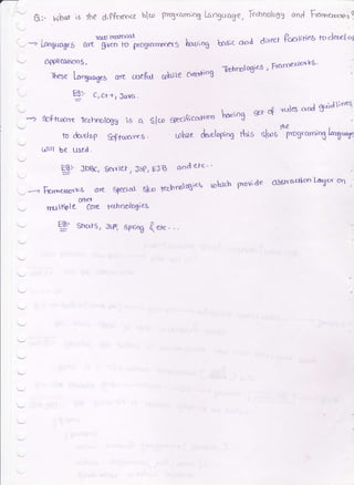 mul nnicriat
4..-
- Languog.S are'!in.n to progrerffo€rS lnr:ing
L'
6.:- Nbor is the d,Pft"c.'ce blt, prcgvcLmiog Lr.nguage, IeohnologS and Farnerrrorfl ?
lcrtsic aod direcl PccitrHe$ tude!R)bI
g€dQicc'lfan bo'l% at't se "rulcs cr;l gddioe'l
.-....>
are ure&.rr cokr;re c'recr'ng
k}mogi6 r Flamernct6L6' ..
to &r"tlop *ft<'*r<,s
c;irt be uJed.
Et Dt3a, 6edlct/ JsP, FIB and ele" '
Frrrnerm<cE c€ qe.'ai $lcp rpl"rnlqre's ohxh povide
othcr
rrr.r-tlipte Cove rchnotogie-s
E3i sr...rs, Jsfi spring ( er. " . .
tolute &xloping tt,s sttos
sfi"ogta,'rn6
hg"'r*
Ab6rA.*lcrr rra- * ,
d0pllcorioog.
fhere ko6uogee
EJ:- crc++, Jara,
-> SoPhoare feahnotgg i6 q 6lLD
 