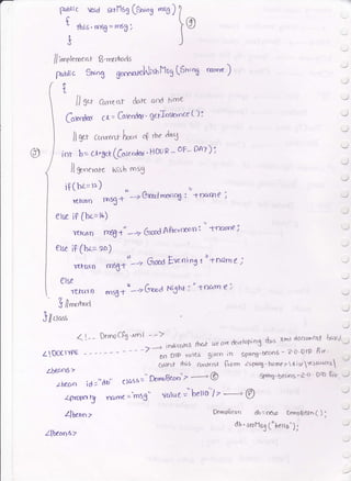 Pbuc vold 6ern5g (3rdog
b
u itl s , ro-,sq -- ffiD l
t
?
/i ;.opl.rocot 8'mu-bods
frr.blic 3r'r.,3
t
fJ gtt curr.or date aod hme
Gr,rdql 6l= CokndQr' g+Tosrraiocet)l
fl ger curren r l-*t + rte l"U
int tr- cr'8d(CaleDdql' H0up - or- Dn)) l
ligrtr..re Nisb rosg
1p([e= r>)
Ytl(lrn rn€+
€lse if [he=lc)
w}cdn rr€+ --> Cnmd APr<^ooon: lnarneJ
else iP (hr= rc)
" , Gd f,venlng et'+name ;refclln mtt --
€lse v
ftfL.YD -sgt --tGood NiJht l" rname)
3 //',*,*"a
Jl.r^,
., 0.,.,., o,' I -- :-:':i
^ll'
-; *':, y, ;:i:,*T ;:*:. :i ll,''?,.'" -
2lL{di.>6 > coll€* rtri 5 co,.-i r,,t R o"r, z,srrir€ -hrme>d isrrtlourres
v
z&at't id:"db" cla56--" ftro'o8eao'z
->
@ qnog-5tons*fl'o DiD ?ik '
ZOrrA'rr ry w.mc -*.m53" Vott'e ='huttO
'lz
->
g -,,
AbecrnZ DrooBrsn db:netrr DrrroB€qr,( );
i
/l&aoa>
db ' seli'153 1"berto"); 'J
'.j
*t) ?
P
ge,nerorcN,sr'[lsg
(Sr''n$ *-t )
t'--,
G*l ,*r' 14 ;" +,x^me 't
)
 
