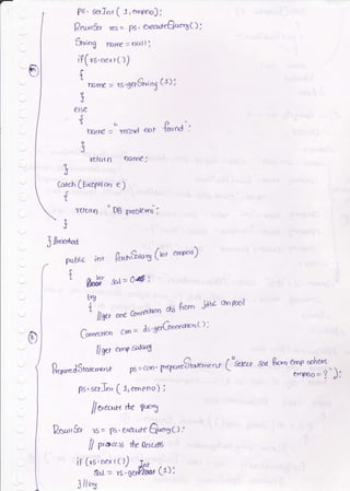 -t.
P5,setJor( f,e-nno);
Qeutfu res= p5' ercorleCIcre"aC);
Dl-ring FErr€ = oul ll
iP( re.nex rC l)
i
.t
.t
else
{ ,,Q
Yhof = tealtc ool *cr'nd i
fetr^tl n Ddrne;
lt
d
Ccrlch CE (cpH 04 e )c
t
Terurrl " DB prpCrr-i';
I
$ll,**a
pLLbtiL ior ft**to"3 (tor evnoo)
s
' t# sLt-' o&
"
t"g
J
-
,nreL*6n ohi Po- idt'Jc
6n Pol
' ilgu *"a
Grrcricrn 1o' = ds'g'*Cot"rr*rnL)
"
llgr.t ev,e er't63
?"try.A3v,x*"* ps=cctt' ynpnt*"n' ("Arnt
ps"s.rltn fl,eroeno) i
llern't* rhe 1,trc"5
Re:urr5* T6= Ps. exetut<6"ouCD
lf p'ant1 tlx. At'fs
iP [re'nextcl)
&il-: rs .nrN*Lnt,
3 /lt"c
FErrr€ = ,S$u6f-nX(J)3
&t &on e^p oheot
(,
ZrrVnO=? )',
 