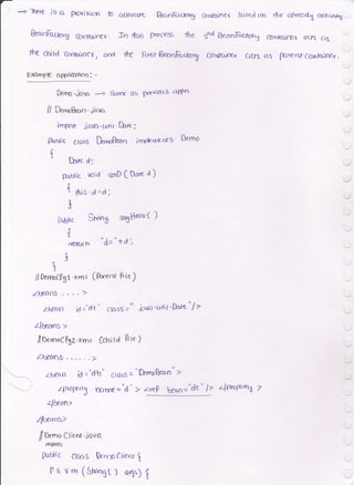 i-2 -lhere io a provi 6;crn io crclivcrtq kc.oFrcfrg Clmlcr/nei bcrsed cro *a q|t"od1 cd;urrrd _
Qeonhoovg emr.;rrr, fn rhia pmcess the
the cUrd oyob)ncy/ arEt tr Frer8eonRctcru
Exampk, appl'totton: -
DemO . java
->
&Ift11. Ob f)rgvlcfls
afirn
// ftrm8eon. okva
impon jaltr.urir.Drc;
Grrllic ctcrss Dn'o&dr1 imderrrors Demo
s
t l-br" d:
Fllrtc void setD ( Dore d )
{ tr,.,=o,
3
B,tue Si'rog s'gblerro C )
{
..,etut b ''d= " td
"'
3

rDd BeanEcftrg
C.rn orrx4 A(;5
a
// DermCPgr'xmr ('ftner* ft tc)
Zb€ons
LWan id -'d t ' clcrsS
"
('
.b,va'uli I 'lnJ:-' I >
zl*ptns>
lDernoCPgg'xrnr Cchird B'rc ;
1lag65
L51ea1
'4
="db" Cl05S =
t@ltu mrne -'d"
t)ban>
zll,xaos>
/nn.o Clicnr.iavq
r(f)Fr(6
pblic closs DcrqoClien-r I
"Pr668can'>
) <v<? lacc'=i'dt' 12 z]PwYxrrr1 7
ds',$airrrl acfs a{
as pavcnrcanlrdntu,
P s v rn (Sttogt r aqs) [
 