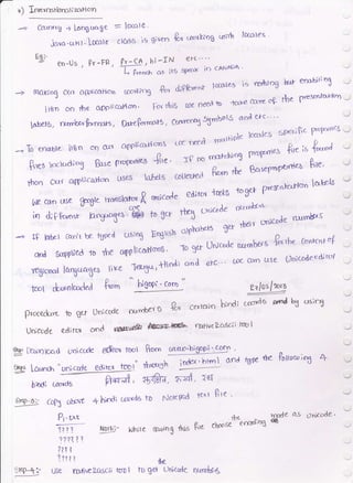x) Lnrcrrnriomtizc,.ltcrn
Olnirg + Longtrc^ge
iauo'uri)' Locale
= locnl € .
clcrs5 '16 given &r c-oothng totrb locales
Eq:.try
en-Us , pr -FR , PI - Cn , hi -IN etL '' "
A-g'.nan cts it6 sPeak ;o cANADA '-)
moring oa'f o{pliceHoo cocxh}ng &' d;Pfu'""* lcco'lee is m*dog k* err'b'iling .J
iltn on rbe opptrcc.l.{on, Fo( *,i5 (ot o€ed }o -tctke oatre og- th" Pfs(ftfio"t '-''
l6be)5, rprr',bc,tfznrmm, ftrcP-wpts, Cu'rrerrX'{mbol5
and e'Fc" " J
Lwev'
"^t' 'locoles 5ve,;hc P-Pis8 'J
--r To enabte ittn on drl o?Pllco}lcnts cr rreeA mctnlr-
n ,,Pno ffeJ-}.)''3 l"bf-c) $re is &-J v
ff ;Hl.,n' ffi*'J: -,',#' ;;; B";q''.T:
h :
hB can use ffitc hon6loftn^ff .rn;cole gdittl taDlA togef gre*n*rrHsn lerkis
:
in d; F€.n<,.t o"udH * ,* ttE t-r":r'de nTY*,"re
rurrrtrrs 'Jin d;Fft"ent Enguclo' @ tb Zq "-l - .*,,,^_6Je rurrrtfrs v
rP hb.r con't be tgQed using Ergrtsb cttphobers $ef tbdt urvl -/
ard elpPued 'to fte ctpplicotlcna' 10 gei Uwc'de rutbers 'pntt" ct*"*o* J
YeBIonoI lar6ua-ner livg 'lau6u'thndi c'nd elx"' trr- 666 use Unicodeedro/ J
r:
procedcrrc jb 0cj- Unicode rurrlaer o Qn certain bindi ctfde aed  usirrtr
J
Unicode edircrr c'nd €elce furee' rntiveP"aecii rool 'J
J
p Dor:nloc.d unicode eclircn rcot Rorn urap'b'i8opi'cor'n '
@ Launcr,,''un,cgg-i&lz"t-@' rhu"rgh l^*-**tc.nd fuCIe
tle {btroc'r;q + v
biodi t wde F.1'
t)
5r?-6'.- cofx aHm +bindi twtdsrb Norcpad Kt Fle ' v
. -./
P1 -txb
- ..^-,.- &,o nh*.efr..nodl.€
yt6 trdcode'
_-/
T -
llolE:- Nh;te stdn$ thrs f;rc chd
l??t'z't
11t,
:'1
",|,l,ttt1
ilg
..-l
St p+'; USe r$iEeosdi 16-0 I f0 get Uritde nr.mkz&
 