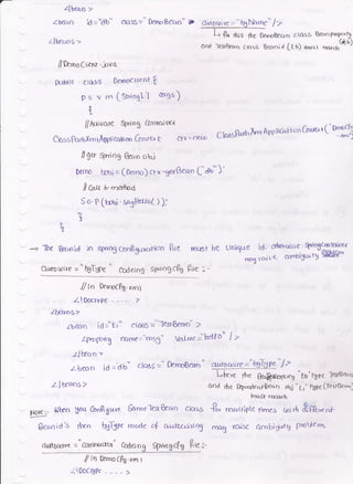a- zlbeqo >
L*c$ id = "db" class = Denro Beao"
zlbec.o s >
//ftmo Cricnr -.pva.
pLtbic clo56 DerooCuen* [
p s v rn fSr*ngrl fttss)
a
L
l/ruivo-te SPYlnS Gmia;rr,t
ChssParbXrntftpticcrrr on C:n ru t
llner sg-rtg &r.n rihi
d-qfotoire =' 9 N<.m6" 1 7
-I ft" ttu a
'fra
D.,ooBe<rn class B€&o prDp<^!
ood TestBran c krss Bec..,; cl ( bb) rrrr ,-*.hC+
b)
or-l = rle&r 61og5paJb
rmr ftpp)rz''hl <rn Conlex- C'Y"fr
k
the kc'oid
Oaro o:ire =
Demo 5eq1 = (gemo) crx ,gelBean ('au' );
)t Col- a. rnettncl
S o. P (uou; . ssJHeuoL ) )j
I
;cr sPdogCcnr8gurc*krn Bre roel be
"4TuPe Codeing ssnngcPg krc".-
//in ktrncfu.xrnt
Zl0ocrype - -. -. z
/.beoe5>
zbecn id-'tr " c1c65 -"-lestBEoo' 2
zfrotl,.tg ,'11ens:"msS votueJha'l-o' I 2
lll.dln=
z-btsrt id =-db" clcas :' DerroBean " aitrbo@irr =''4'TUPe" / z
-
L[r'e rhe &a@oo-,a Lb'fune TastBeaD
zllaos2 ana rfre nn"UegrUh* "br" tgpe(rcstc<oo'
9n rnatiipc.fimes toirb Efa*"1-
Utt$re ict. otho<':lse q"{qt*),gy
nrJjJ Ic,i4 cumbi5urry
t.H9"
Noc""-
lilrn you CarrB5urc SomeTestBean cicrss
lSeooid's *reo fuTgOe mode c'P autur:rirtng
D
4xf6&rite : Gmshru(tl COdeing Sp,yingcFg fite;-
.{ l0ocrgpe
rnat YCriSe CrmbiSt-,.ti Ptod€ms
 