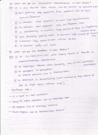 !1[ere clicl qou use co]l€c]i6nFlo Dcda SlTQctQYr 3 in 9(I'.f 1>m;eu'1.
o To Seo
- Qesurt 5et objed yeccr( d s ove'r tbe perLocn lc c{s discul secl d.bc|r
@ rLfirre garheriog JDBc propetries P'om PrDberries file roe need
iqva'uti i ' &oper ti es
@ ro rrnrnroro JNDI profr'1ieg uoe need !1"+ Dor€.SYtrt'cfilr€S
@
.i.o rrleiDf'uo nai  progrties ic'vct " uril ' fiop^ties closs
@ rr, sesstorilroct'io$ rc rnc'ok,,o ht^ge c''"o'nr oP Dcfa
*frff'ff::.
@ f,lh,t. d'eveloping S'{rniDg
c(Ppn5 io raratnt(err' buge q'-'61"1 Og tT::"t
@ -fu
mdu-Dt.dn hrrge ctrrccfoi oP cl..c'rc' tolrb 6c[f 96 5ltos
€) To &snstrcccf 6u&u c-tod ccdoe'
Arr:-
Aos'"-
Nh€re did gou use Javo0ectn in gcxl1 ?tDieuS
O A5 v'o ccts6 | D'r'o trt'"s c0blle copgiog
Gllecflcfn Frarnet'ct{k fLjasrrucfuYr
A5 t1c!cF ore1 Qesoc'rce tDhi le l)elelDPing
A5 sf$o$Bcctn in grxog ftPPf)s
A5 h lcfr rrcr Pe'{ 515.tr nJ ct'tsS in
!
116aFctS o? (&sctt ftr io
lvc r { tl'uca drcld tecf<rre
bcrr ed Pnrieus
G) +be"ndle
c.Pfm s
(rfUl re rrn^n{cr;ning
rrotue ).
bc.ge orroanf oP
-)
G)
^.
Helpelcoi6 in &ssicirJrc'c-t<n9'
DoJtt ct6 Sinqle &Saioo cd$rib(Ire
lnliniProietr irrPo ".-
J t is based on llvc? ard'itc$Lr{e
Spriog CcT e n'p'dute dPplic&rtdn acfS
JsP pYograms ctcl6 qs yl<rolc'xer
S&tet PrDgrarn ucl3 as Ccr"rrota
6s llodetLrqex
c'?PD
fes(Irl ccs
Lote1 T€sou{ce
" --)
 