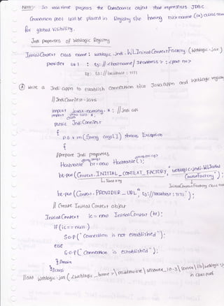 N0IE'.- 1o recrl Hme Prqi€.-r5 1be ftrra3o<rrce o$ed Tbof refresenfs JDB c
Comneui(m fsol tDitl be Pl&ced in
f* glCIbar visibitiB '
Jndt ptl*'6.s 6f lrJeblogic R"6ishY
weblr4ic ,.;r,ai ' NLJninarGrnrexrFc'uzng (wuutog;' '
j..n;
t3: // eboororrtne/ ret"aa'"ss > i
'W
t)6>
tt:/loco'tbusi: rt-tt
*@nrirca
ccroreQ$cnn blt-o JalaGPPn
on4 u*r"rtdcrre6isho
Jndi appn to esrabrish
// JndiConnlesi.javc.
Rqioq slLo h-tt nicFnoro-,€ fo.) cLLtQs Dc'n
JnrrialGmfcxr Clas6 noroe :
proridet Lrr I :
Eg"-
imgnt ,Javax.rr.,rniog- x : /i.t, oA
rrnrc-n O{!la
t*lt' * ;
flabtic Jodi Coon?s r
{ o, u -tStang argstl)
'fi*
ExcuPrtao
/ P..p.,te J"dj Pr"F,ttl % 4r:os,or.i o0 7
16hi.qr5h'"o>
l-lcsU.r.Ufetl;
lkof,r..ote' k)t = rrro
ht.fx,, (G*-t . lN1rrA L
- t:ot.lrrxlFAcroPY,
"'d-botl c'iti' t"l LJtuir;1
.,=--
Gni<x+cr*cxg ,7 '__T-
Jrin"G-x"iR *^g Ckcs oan
h.r*o (G"*t, PRovTDER - uPL: t3:/tocc'rbcr:111 ')j
obJ€g^
InrrrarG'nrcxt (l't;'
S'o'e (" Coonil-kloo is rr* estu-blishea ")'
etse
S'o'? C Cotn.rr*-, is est-zoushed " ) ;
!lt"*"
ffr"-  r,tty,ruE^r-to,rse'ruortiunrlto3''t-'
tleblogic . jar ( er^r.,utooir -home
I rnradeoare I "-'- io qcds Par(
/i C*"t" Iruuc,r Conxrt
In;riorCtrent ic -- rf,tt)
iF (ic== nutr )
liaao
 
