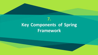7.
Key Components of Spring
Framework
 