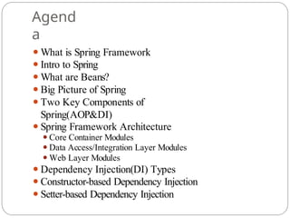 Comprehensive Guide to Spring Framework and Dependency Injection in ...
