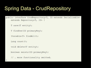 Spring Data - CrudRepository
 