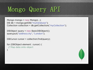 Mongo Query API
 