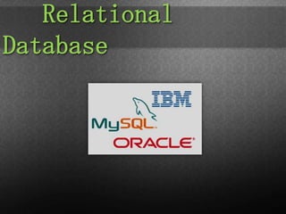 Relational
Database
 