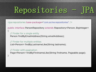 Repositories - JPA
 
