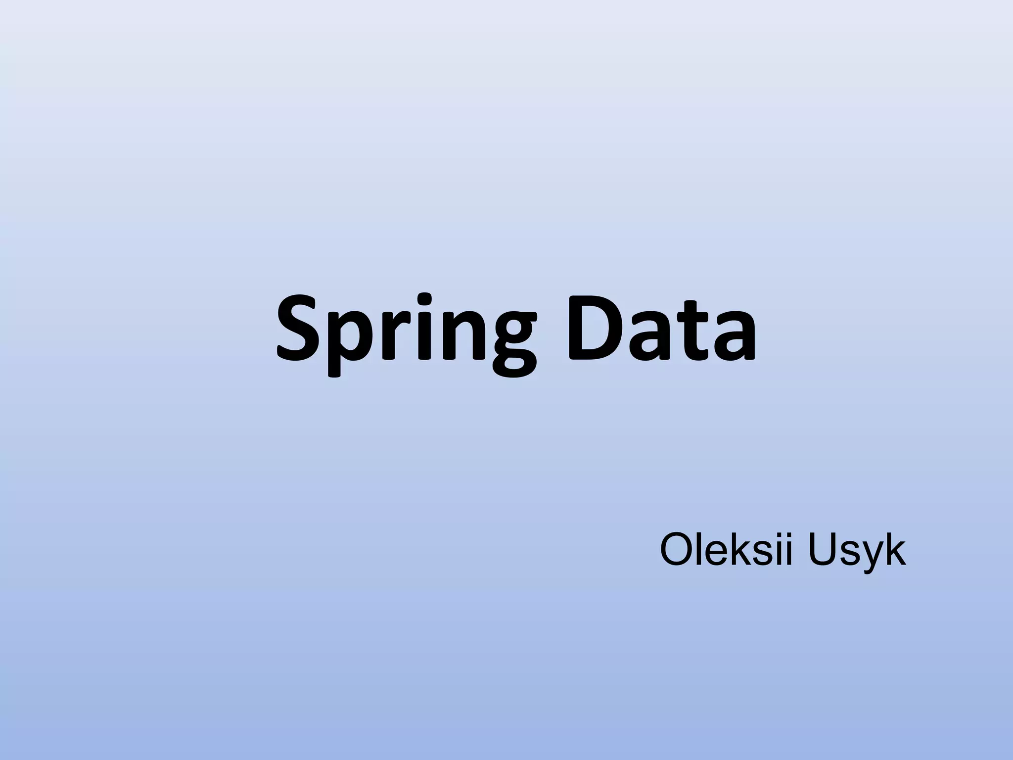 Spring Data Oleksii Usyk 