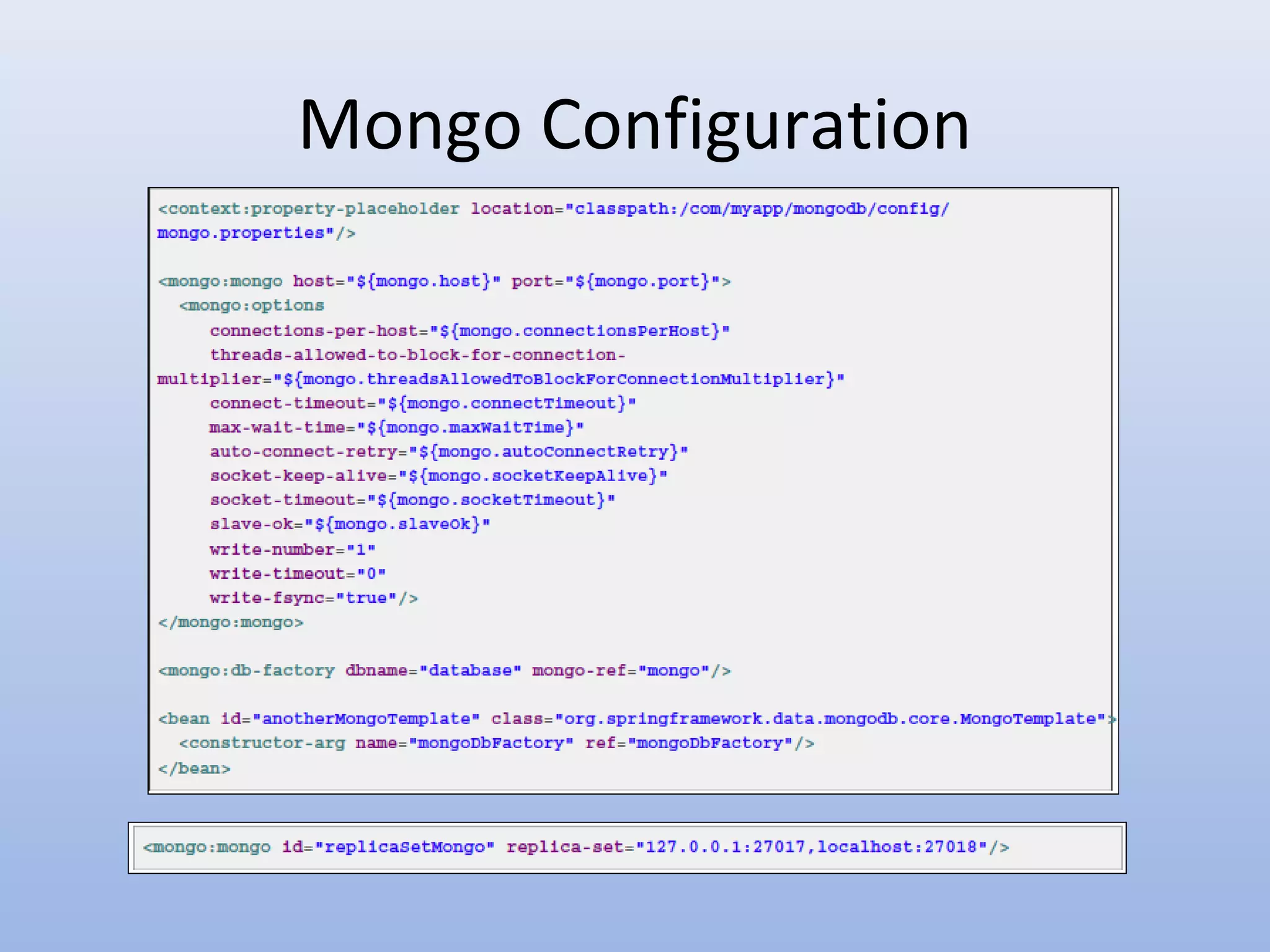 Mongo Configuration 