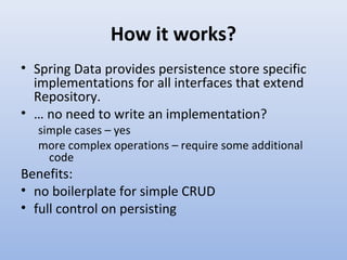 Spring data presentation | PPT