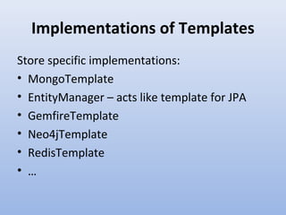 Mongotemplate Spring data presentation | PPT