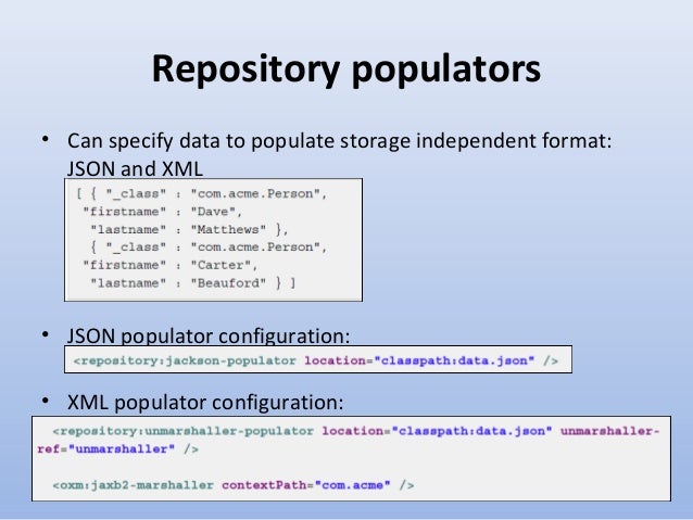 how works jpa repository presentation Spring data