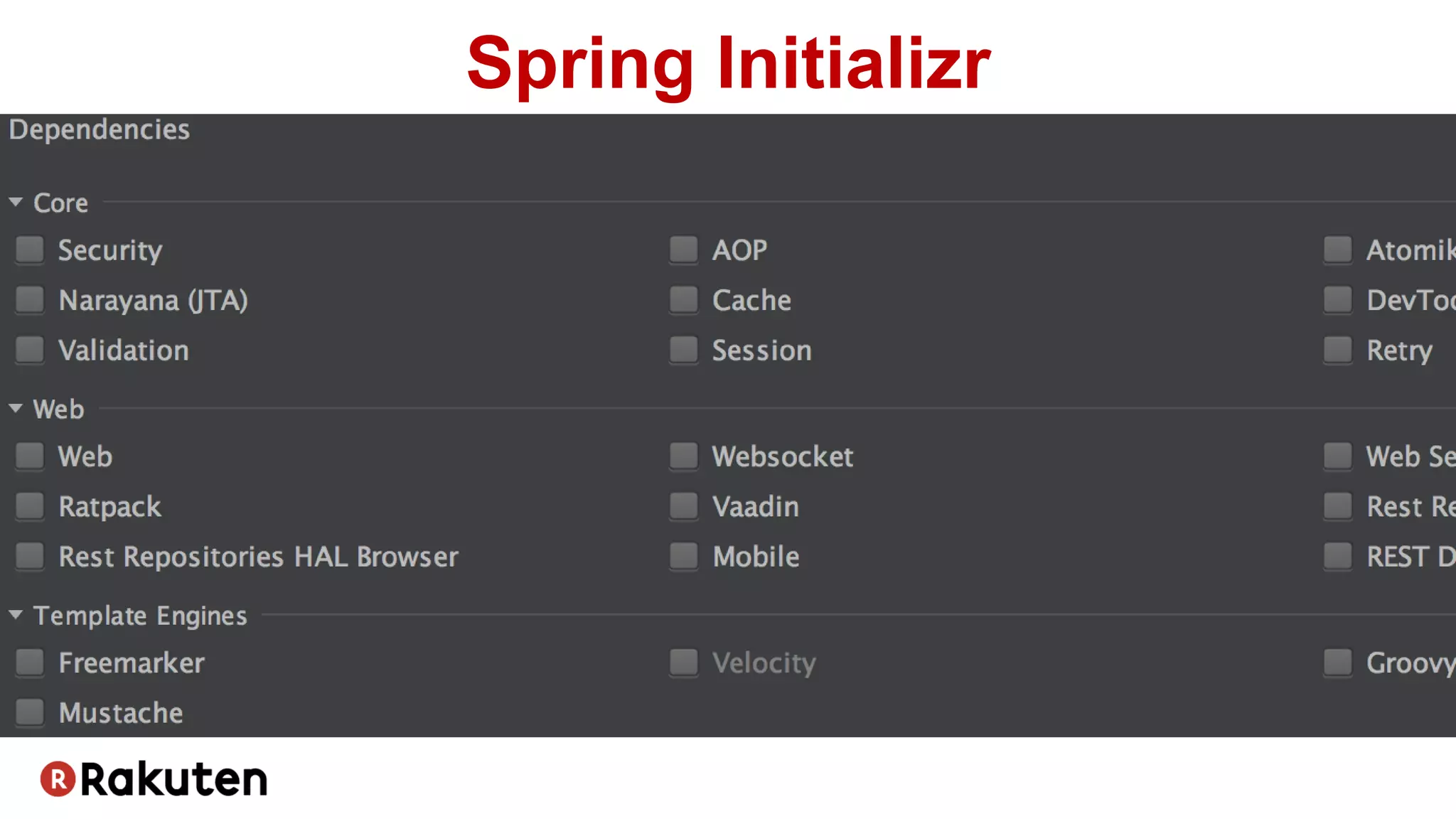 https://start.spring.io/ https://github.com/spring-io/initializr
Spring Initializr
 