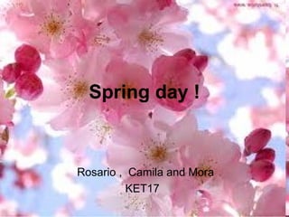 Spring day !



Rosario , Camila and Mora
         KET17
 