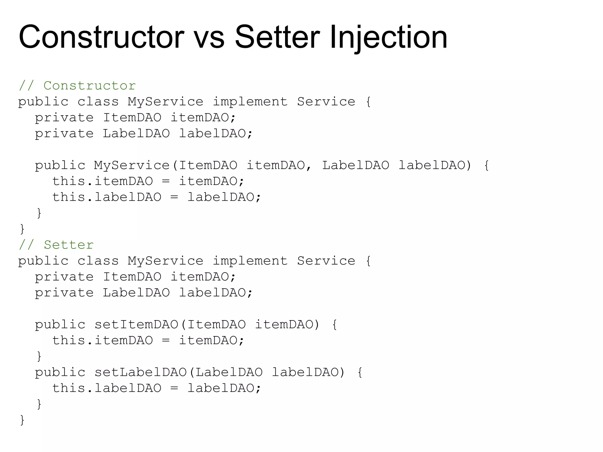 Introduction to Spring's Dependency Injection