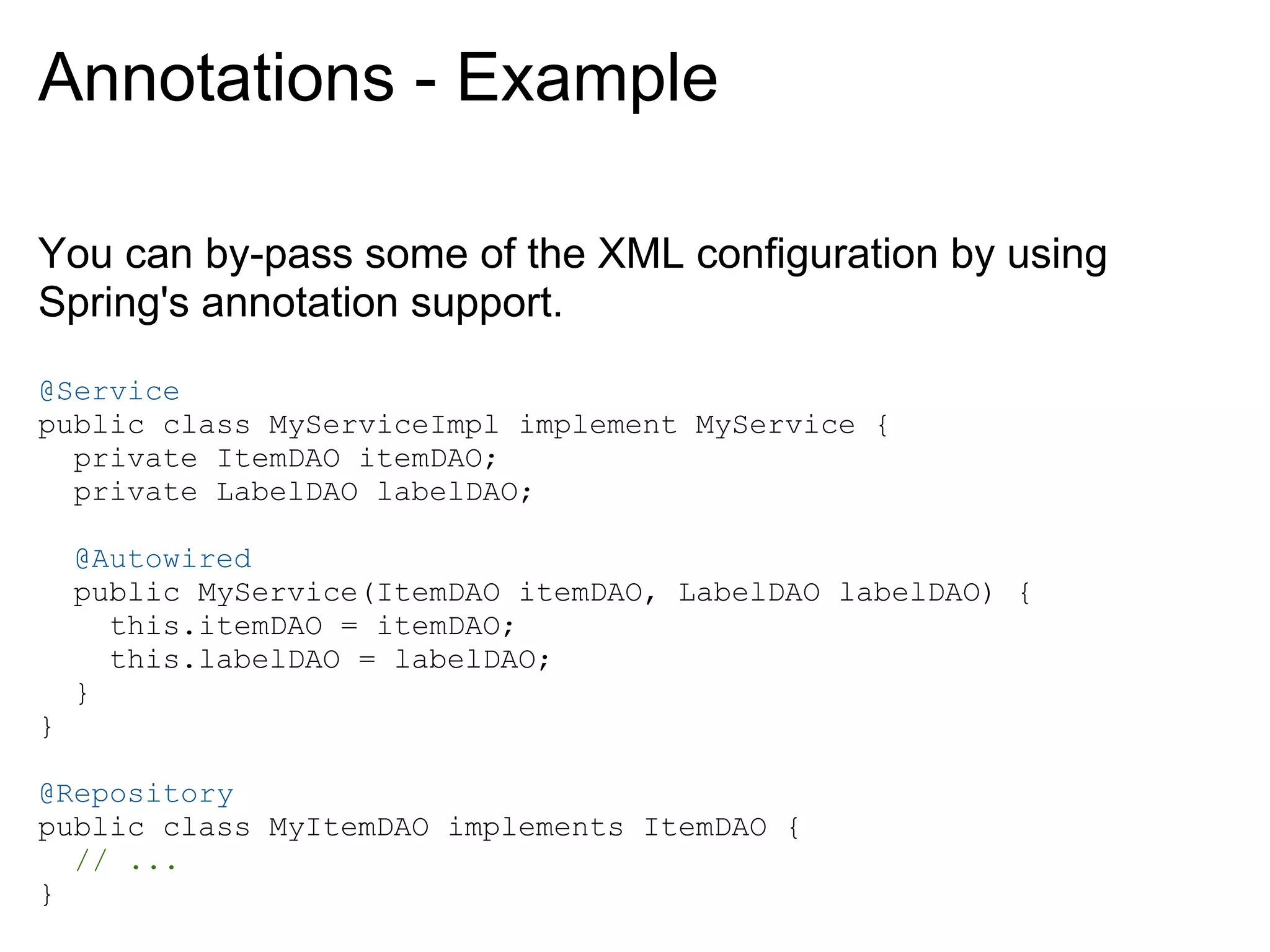 Introduction to Spring's Dependency Injection