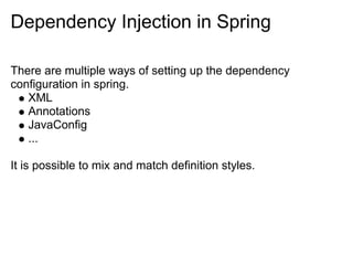 Introduction to Spring's Dependency Injection