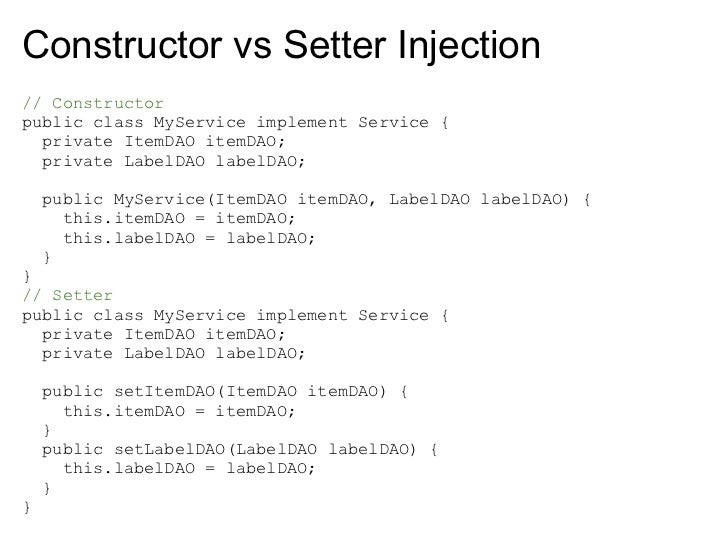Spring Dependency Injection Private Setter | introduction to spring s dependency injection Spring Dependency Injection Private Setter | introduction to spring s dependency injection