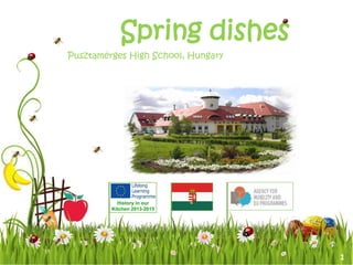 1
History in our
Kitchen 2013-2015
Spring dishes
Pusztamérges High School, Hungary
 