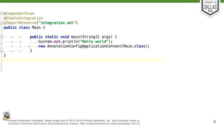 Unless otherwise indicated, these slides are © 2013-2014 Pivotal Sof tware, Inc. and licensed under a 
Creat ive Commons At tribut ion-NonCommercial license: ht tp: / /creat ivecommons.org/ licenses/by-nc/3.0/ 8 
 