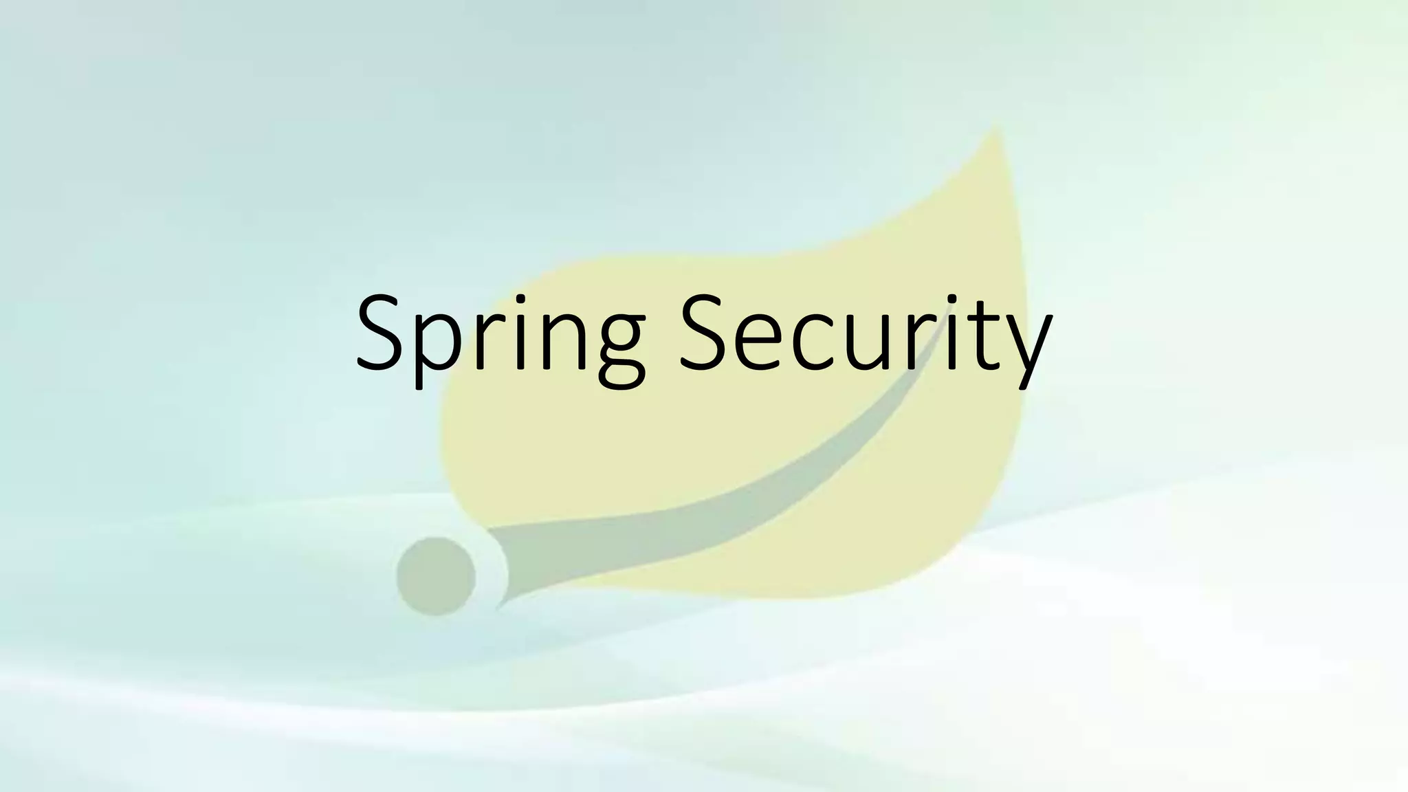 Spring Security
 