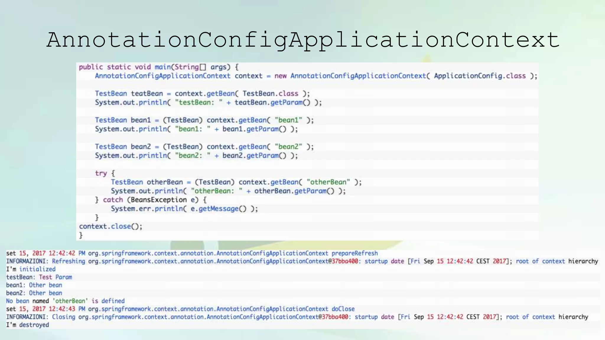 AnnotationConfigApplicationContext
 