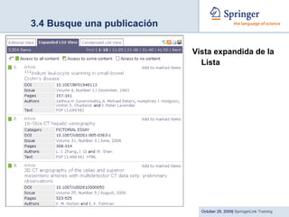 3.4 Busque una publicación Vista expandida de la Lista 