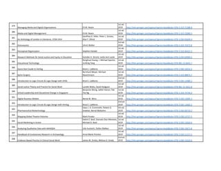 379
Managing Media and Digital Organizations Eli M. Noam
1st ed.
2019 http://link.springer.com/openurl?genre=book&isbn=978-3-319-71288-8
380
Media and Digital Management Eli M. Noam
1st ed.
2019 http://link.springer.com/openurl?genre=book&isbn=978-3-319-72000-5
381
An Anthology of London in Literature, 1558-1914
Geoffrey G. Hiller, Peter L. Groves,
Alan F. Dilnot
1st ed.
2019 http://link.springer.com/openurl?genre=book&isbn=978-3-030-05609-4
382
Astronautics Ulrich Walter
3rd ed.
2018 http://link.springer.com/openurl?genre=book&isbn=978-3-319-74373-8
383
Perceptual Organization Stephen Handel
1st ed.
2019 http://link.springer.com/openurl?genre=book&isbn=978-3-319-96337-2
384
Research Methods for Social Justice and Equity in Education Kamden K. Strunk, Leslie Ann Locke
1st ed.
2019 http://link.springer.com/openurl?genre=book&isbn=978-3-030-05900-2
385
Educational Technology
Ronghuai Huang, J. Michael Spector,
Junfeng Yang
1st ed.
2019 http://link.springer.com/openurl?genre=book&isbn=978-981-13-6643-7
386
Quick Start Guide to Verilog Brock J. LaMeres
1st ed.
2019 http://link.springer.com/openurl?genre=book&isbn=978-3-030-10552-5
387
Spine Surgery
Bernhard Meyer, Michael
Rauschmann
1st ed.
2019 http://link.springer.com/openurl?genre=book&isbn=978-3-319-98875-7
388
Introduction to Logic Circuits & Logic Design with VHDL Brock J. LaMeres
2nd ed.
2019 http://link.springer.com/openurl?genre=book&isbn=978-3-030-12489-2
389
Social Justice Theory and Practice for Social Work Lynelle Watts, David Hodgson
1st ed.
2019 http://link.springer.com/openurl?genre=book&isbn=978-981-13-3621-8
390
School Leadership and Educational Change in Singapore
Benjamin Wong, Salleh Hairon, Pak
Tee Ng
1st ed.
2019 http://link.springer.com/openurl?genre=book&isbn=978-3-319-74746-0
391
Digital Business Models Bernd W. Wirtz
1st ed.
2019 http://link.springer.com/openurl?genre=book&isbn=978-3-030-13005-3
392
Introduction to Logic Circuits & Logic Design with Verilog Brock J. LaMeres
2nd ed.
2019 http://link.springer.com/openurl?genre=book&isbn=978-3-030-13605-5
393
Pharmaceutical Biotechnology
Daan J. A. Crommelin, Robert D.
Sindelar, Bernd Meibohm
5th ed.
2019 http://link.springer.com/openurl?genre=book&isbn=978-3-030-00710-2
394
Mapping Global Theatre Histories Mark Pizzato
1st ed.
2019 http://link.springer.com/openurl?genre=book&isbn=978-3-030-12727-5
395
Social Marketing in Action
Debra Z. Basil, Gonzalo Diaz-Meneses,
Michael D. Basil
1st ed.
2019 http://link.springer.com/openurl?genre=book&isbn=978-3-030-13020-6
396
Analyzing Qualitative Data with MAXQDA Udo Kuckartz, Stefan Rädiker
1st ed.
2019 http://link.springer.com/openurl?genre=book&isbn=978-3-030-15671-8
397
Handbook of Evolutionary Research in Archaeology Anna Marie Prentiss
1st ed.
2019 http://link.springer.com/openurl?genre=book&isbn=978-3-030-11117-5
398
Evidence-Based Practice in Clinical Social Work James W. Drisko, Melissa D. Grady
2nd ed.
2019 http://link.springer.com/openurl?genre=book&isbn=978-3-030-15224-6
 