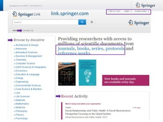 SpringerLink na CAPES | 12/15/2015 | 4
link.springer.com
 