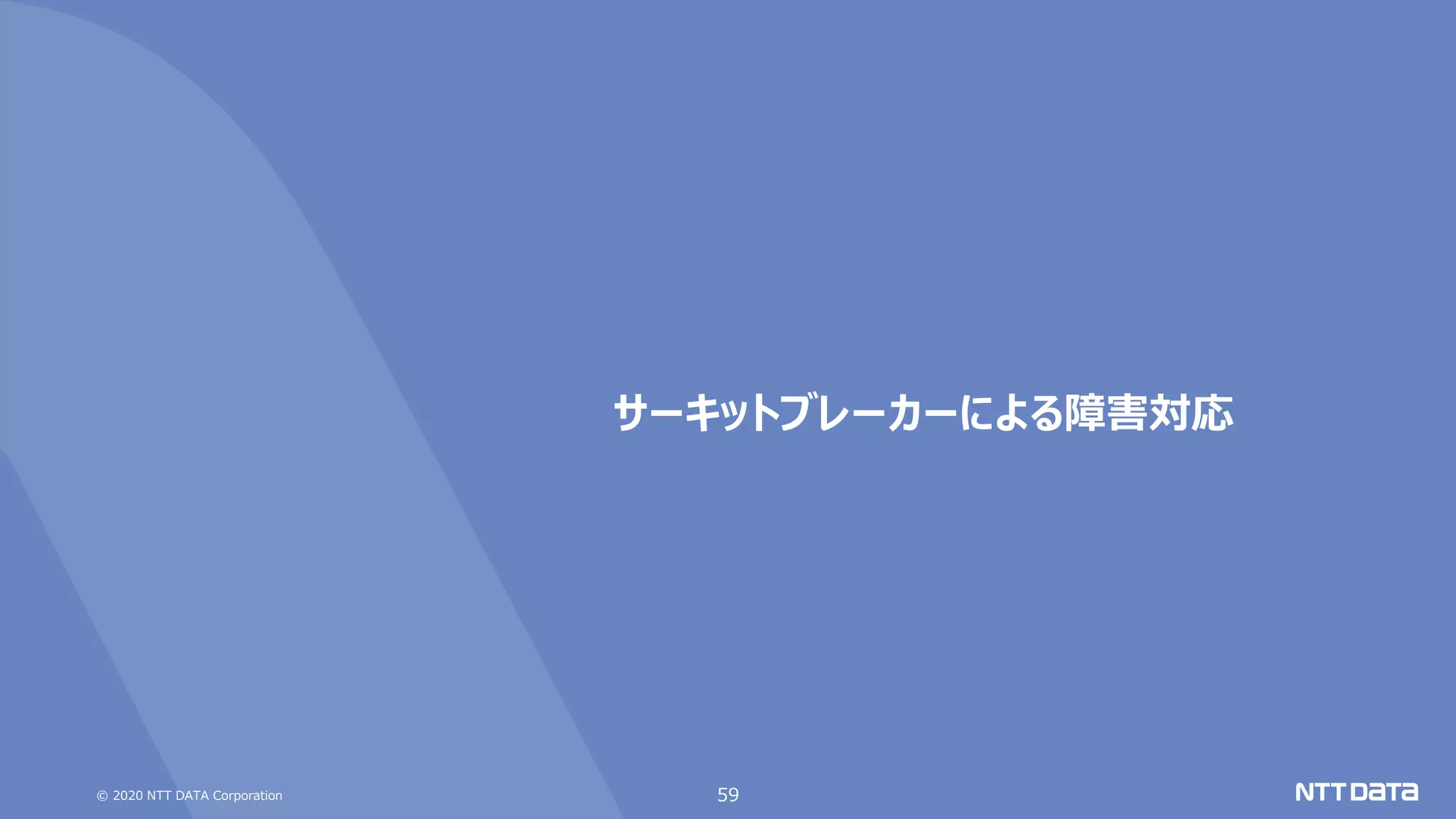 © 2020 NTT DATA Corporation 59
サーキットブレーカーによる障害対応
 