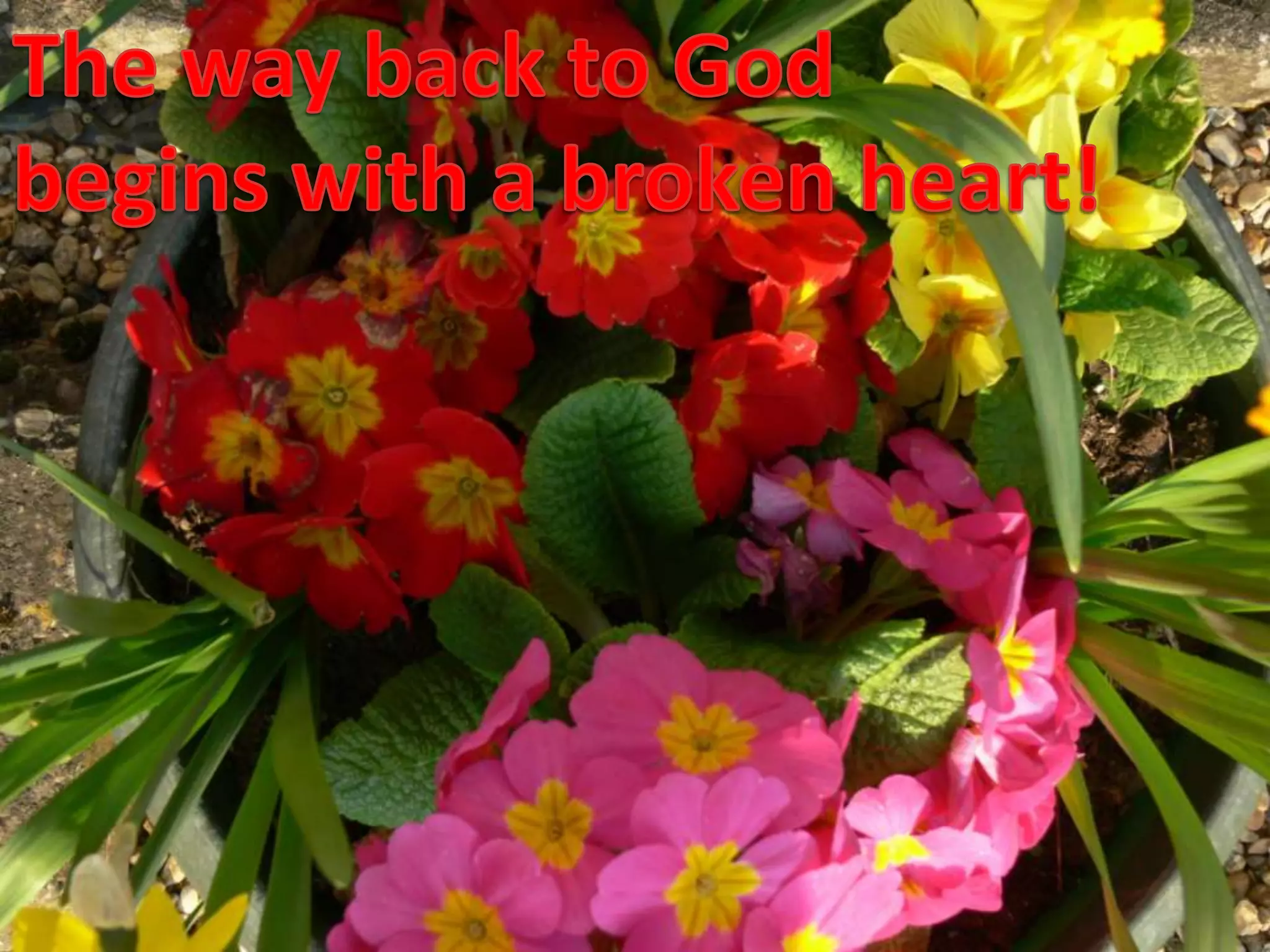 The way back to Godbegins with a broken heart!
