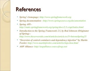 Spring framework | PPT