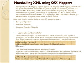 spring xstream integration: object xml mapping... Spring framework | PPT