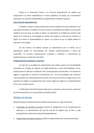 Spring Objeto Spring framework | DOCX