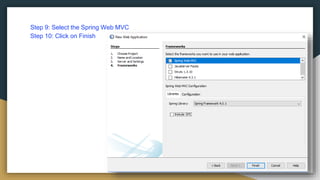 Step 9: Select the Spring Web MVC
Step 10: Click on Finish
 